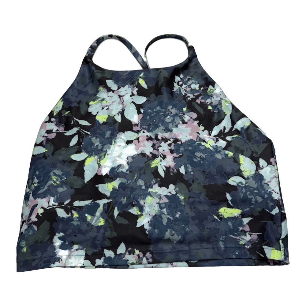 Old Navy Active Powersoft Sports Bra Crop Tank L Floral
